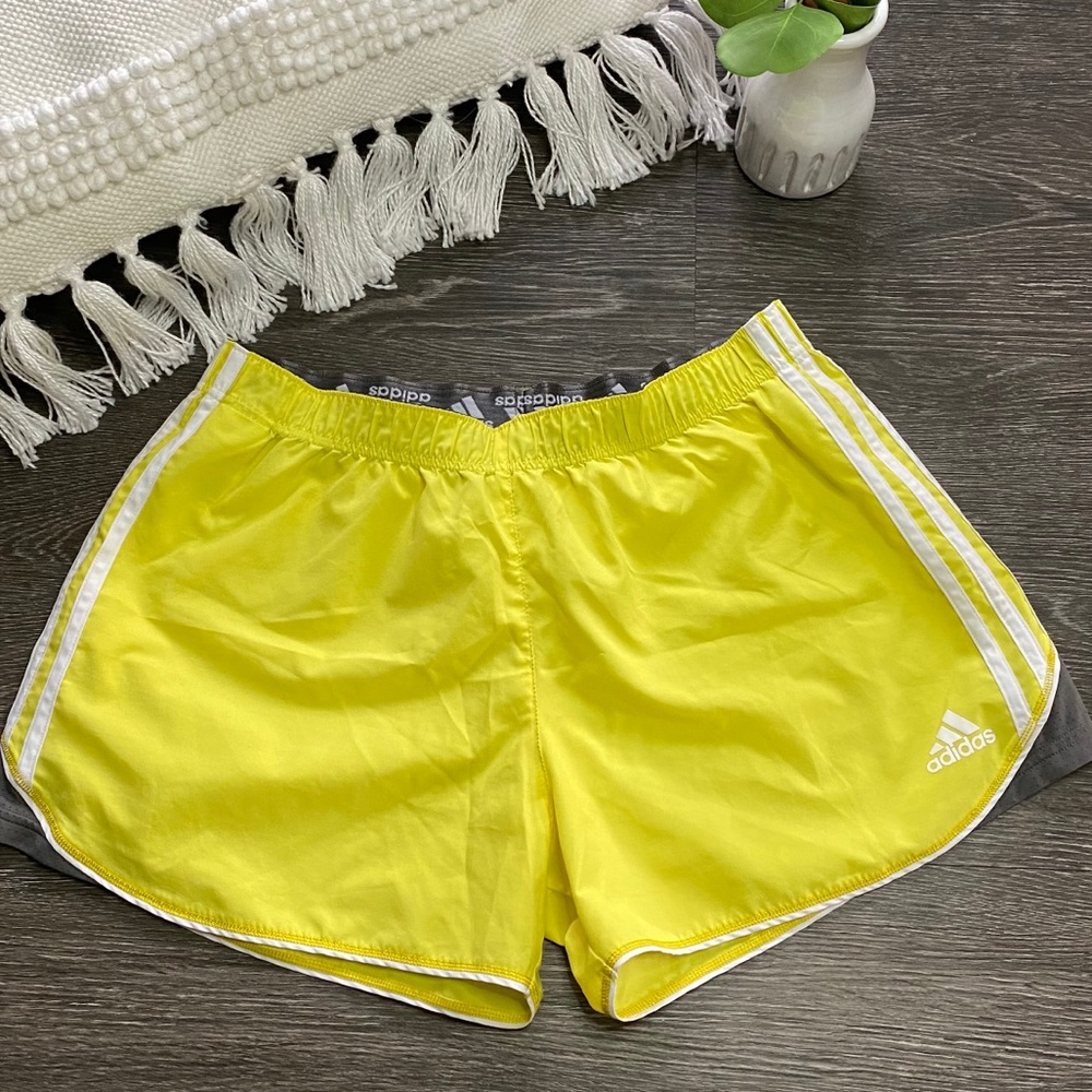 Yellow Adidas Large Shorts